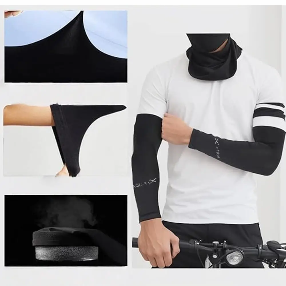 3 Pairs Cooling Arm Sleeves, Sun Protection Breathable Quick Dry Arm Covers for Cycling, Driving, Fishing, Outdoor Activities image 3