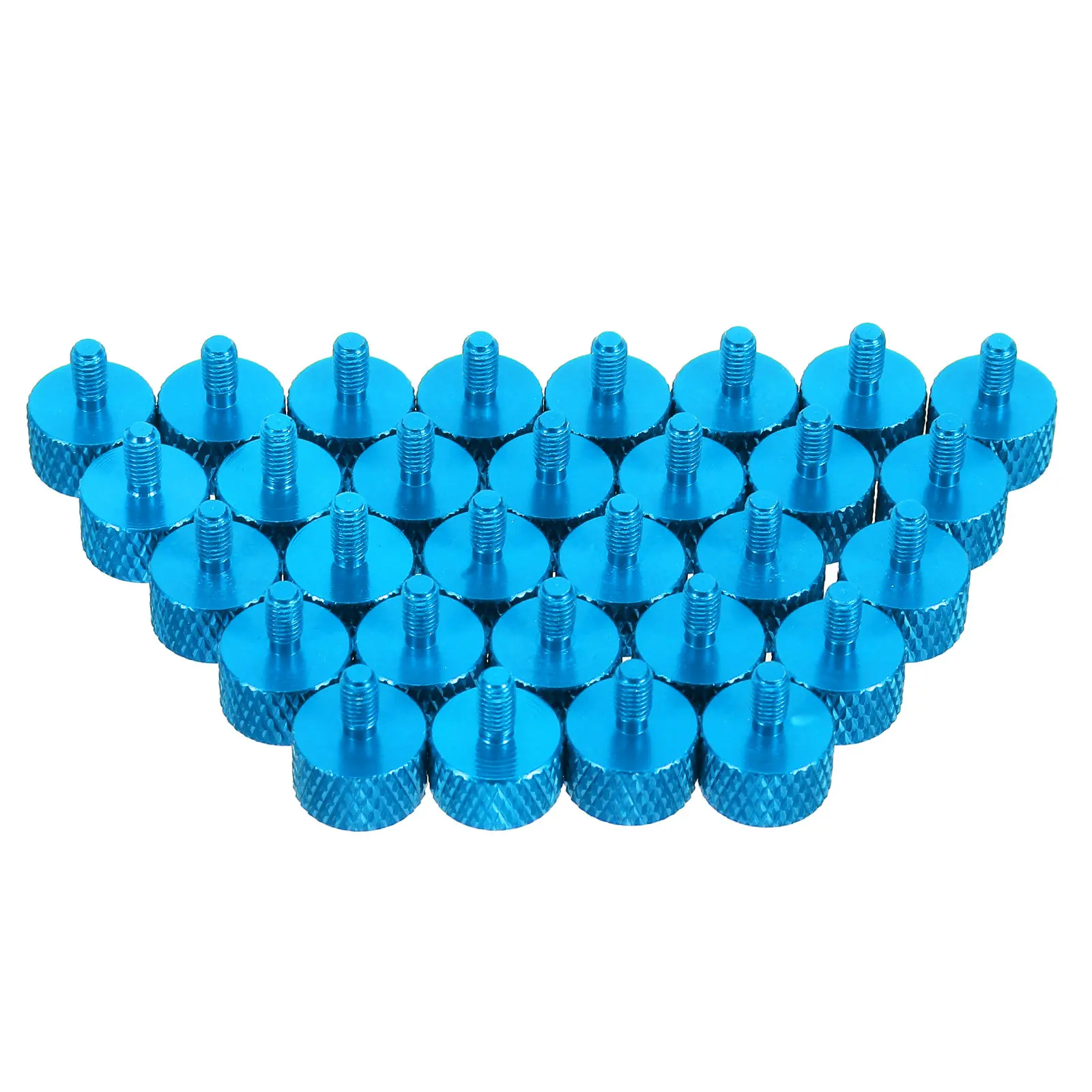 30Pcs Knurled Computer Thumb Screws M3x8 Aluminum Alloy for Pc Case Accessories DIY Electronics Installation Hand-Twisted