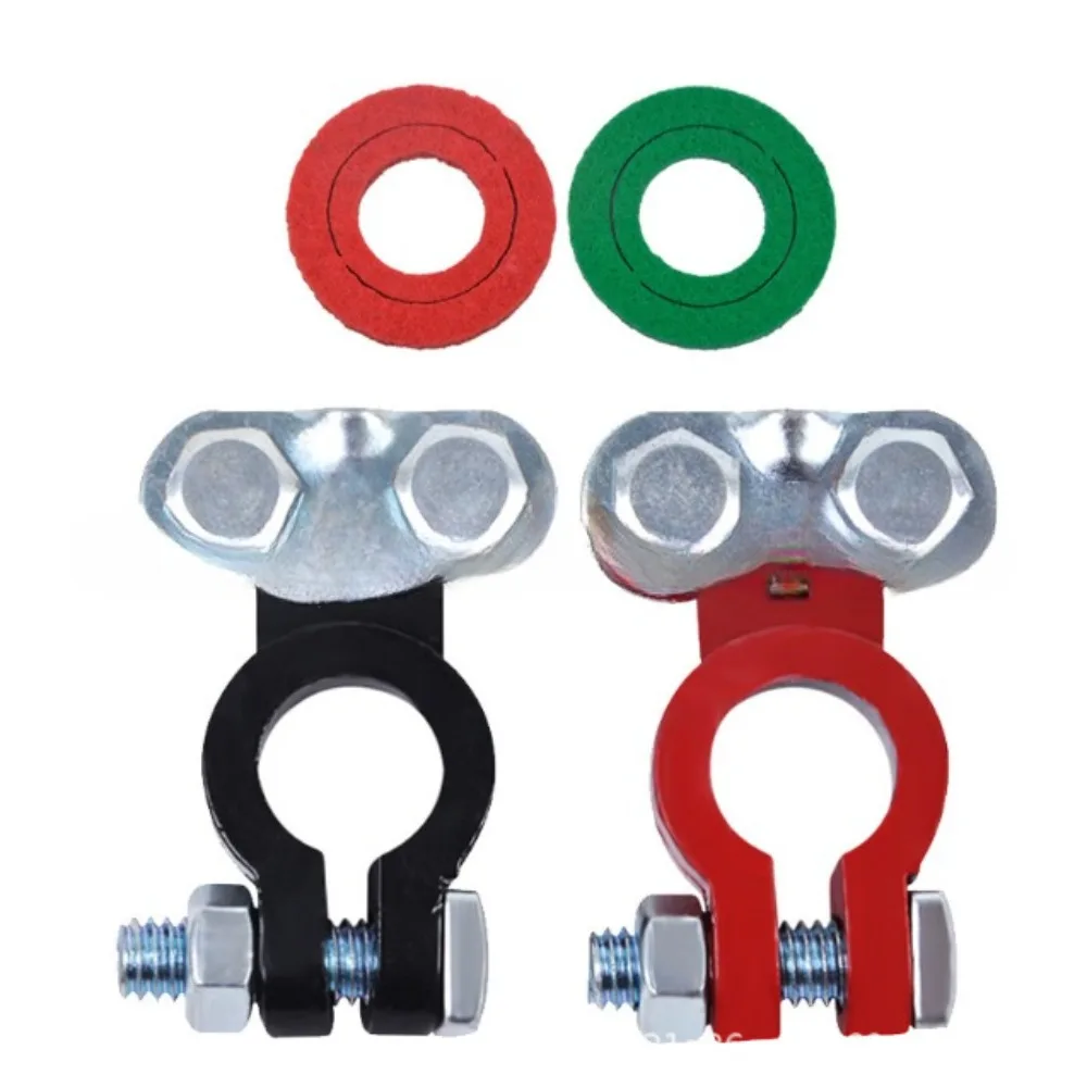 1Pair Premium Copper Car Battery Terminal Clamp – Heavy-Duty Rustproof Durable Connector for Vehicle