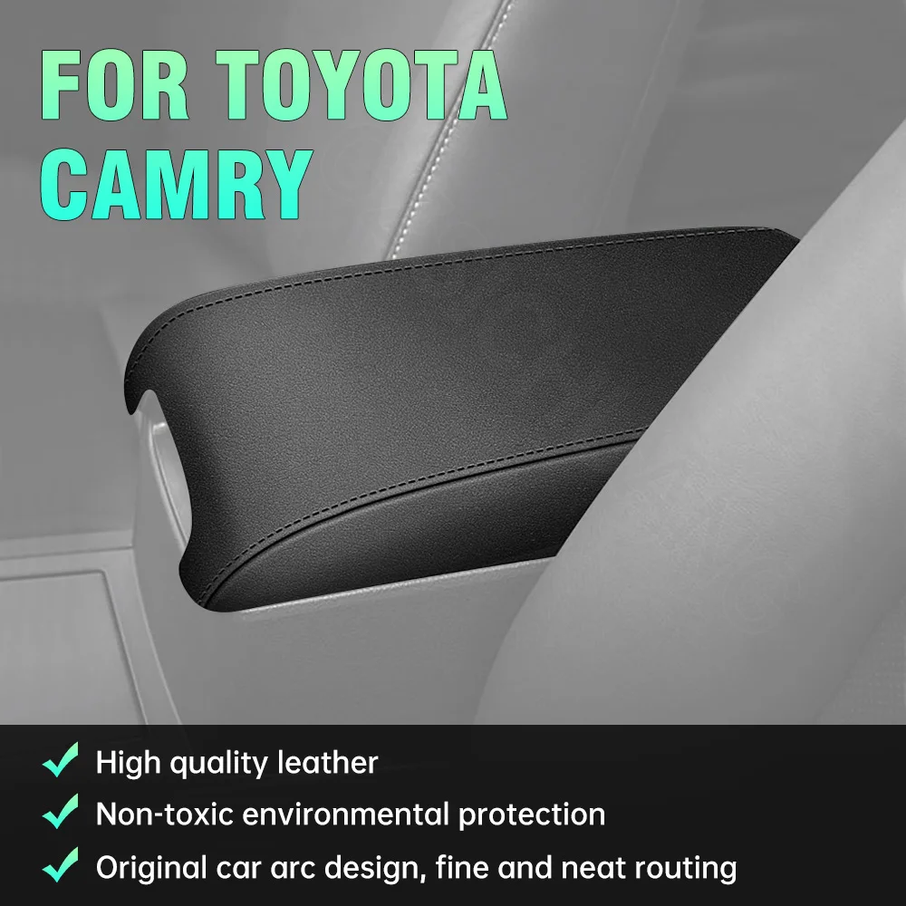 

For Toyota Camry 2022 2021 2020 2019 2018 LHD Car Center Console Armrest Cover Leather Armrest Box Cover for Camry Accessories