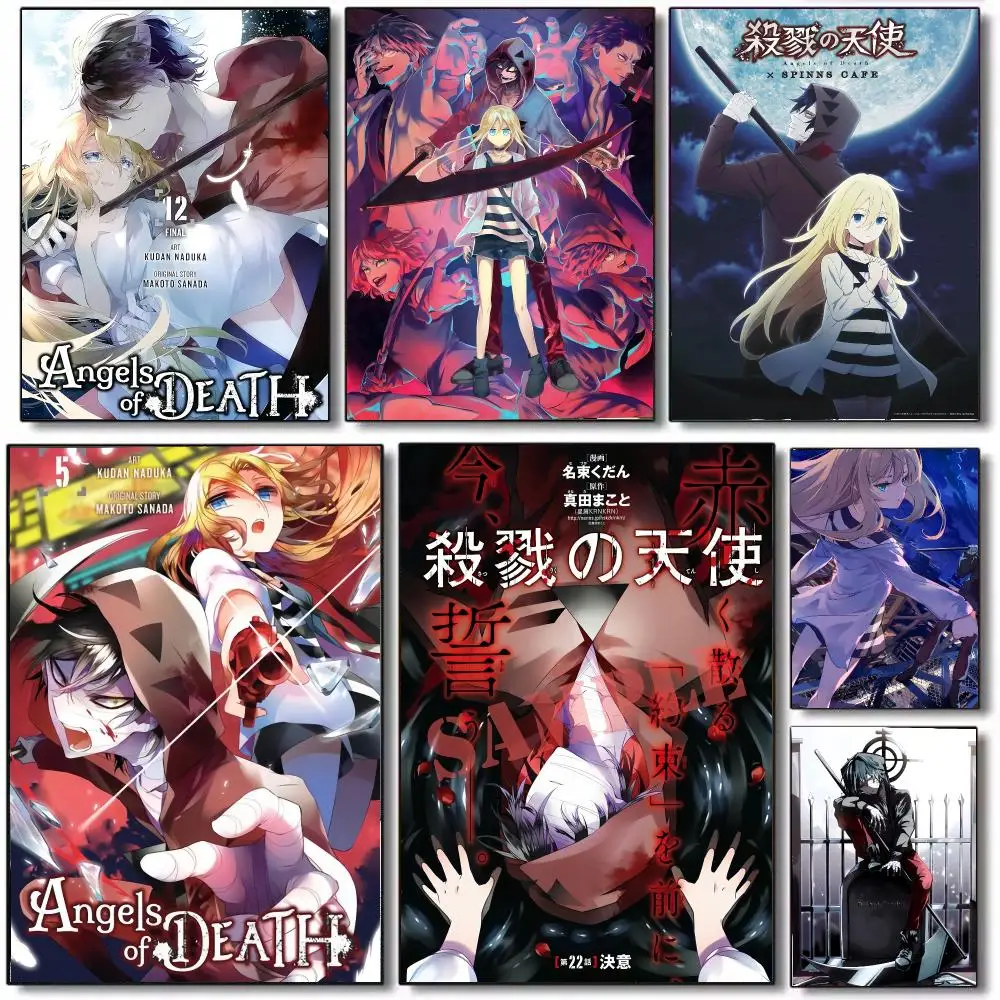 Anime Angels Of Death Poster Wall Art Printed Decor Sticker Stylish Home Gift for Living Room Bedroom Corridor Cafe