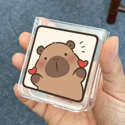 Cute Capy Bara Anime Pattern Case for Samsung Galaxy Z Flip 7 6 5 4 3 5G Clear Capybara Shell Transparent Flip5 Flip6 Funda Para