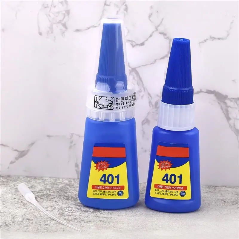 401 Cola Instantânea Garrafa Adesiva Rápida Mais Forte Super Cola Fix Multi-Purpose Líquido Super Forte Cola Adesiva Incolor