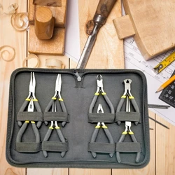 8PCS  Jewelry Pliers Carbon Steel Jewelry Plier Sets Flat Nose / Sharp-Nose / Diagonal Nose Wire End Cutter Pliers