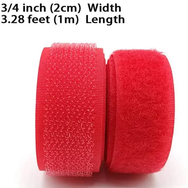 16 Colors 2Meters Sew on Hook and Loop Tape Fastening Nylon Fabric Tape Non-Adhesive for DIY Craft Sewing Fasteners