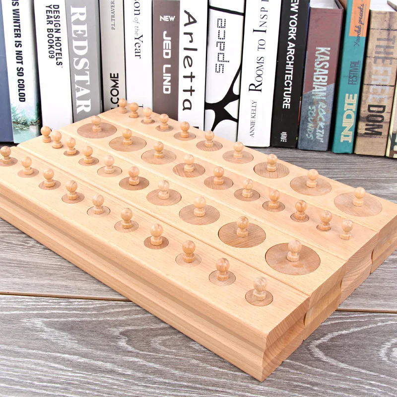 

Сенсорная игрушка Монтессори с цилиндрическим гнездом, деревянный Монтессори премиум-класса для раннего обучения, распознавание форм, образовательный инструмент для малышей