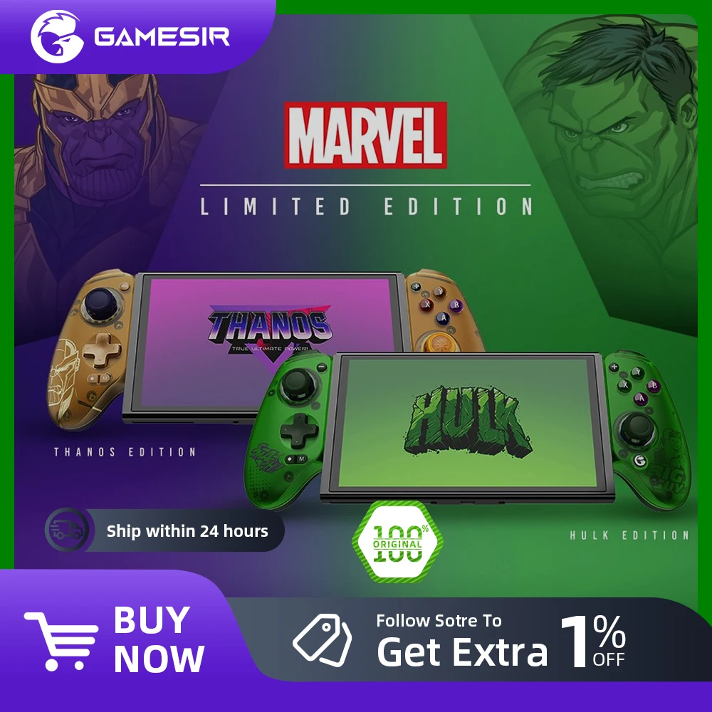 Origina GameSir G8 Plus Hulk Edition Thanos Edition for Switch 2/1 Steam PC iOS Android Tablet Mobile Gamepad