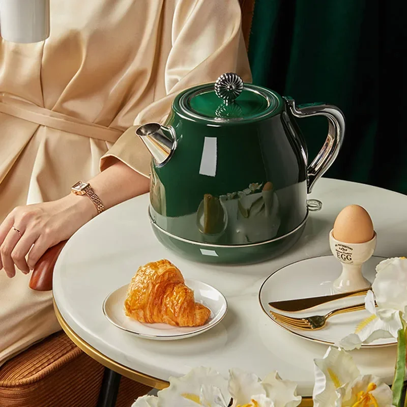 1.5L غلاية كهربائية غلاية عنبر المنزلية التلقائي واحد ترموستات غلاية كهربائية صغيرة الفولاذ المقاوم للصدأ العزل