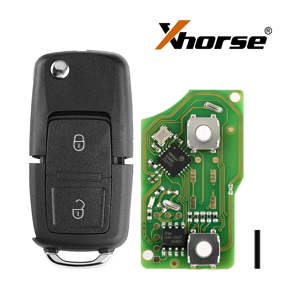 XHORSE XKB508EN Wire Universal Remote Key 2 Button Fob for VW B5 Style for Xhorse VVDI Key Tool 5Pcs/Lot