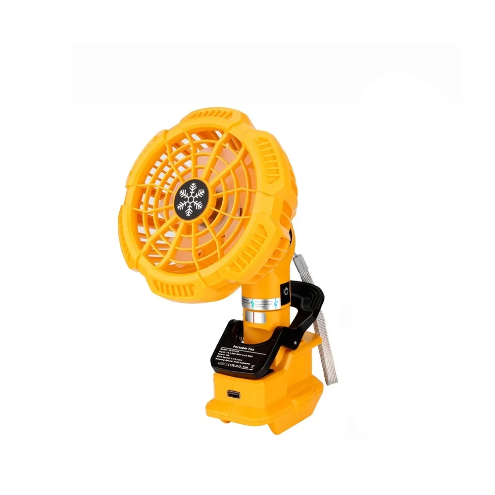 

Fan For Dewalt lithium-ion battery cordless clamp fan with energy-saving 3-speed setting, portable outdoor camping fan with USB