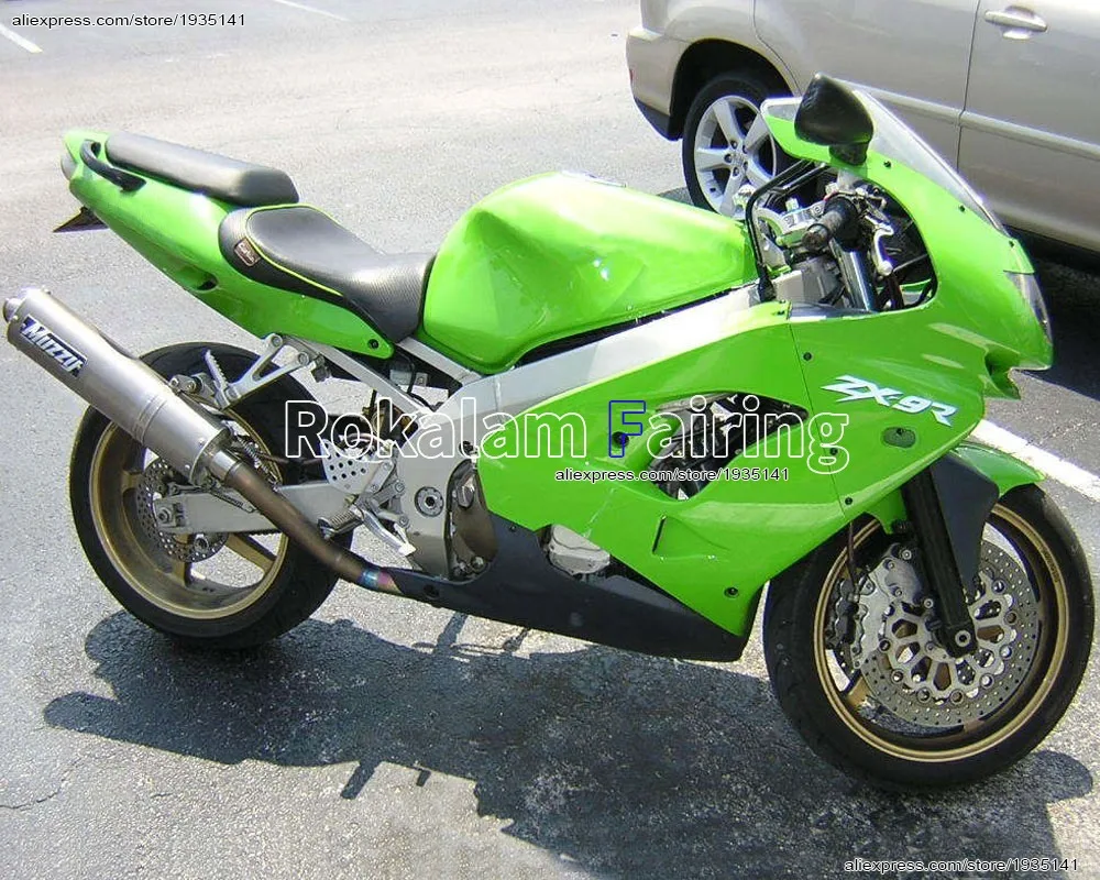 Green Fairing Kit For Kawasaki ZX9R 02 03 Ninja ZX-9R Motorbike Cowling 2002 2003 ZX 9R Bodywork Fairing Kit (Injection Molding)