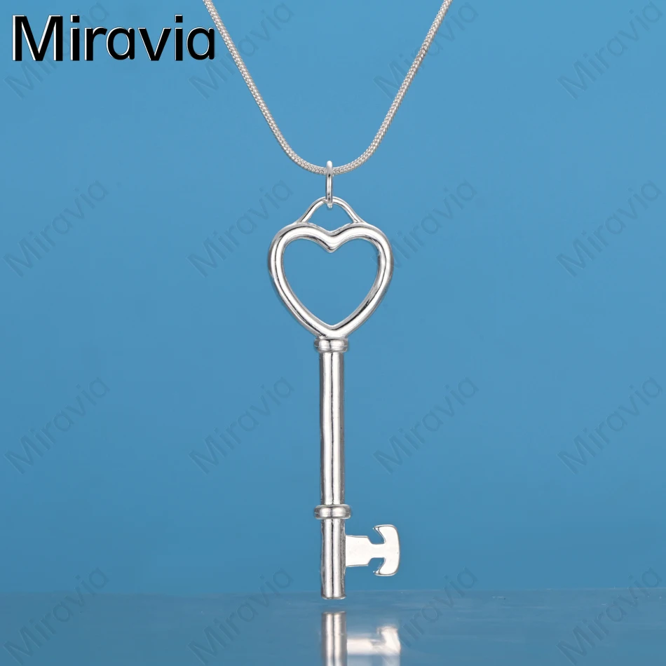 

Miravia 925 Sterling Silver Love Key Pendant Necklace Daily Accessories Women'S Simple And Elegant Jewelry