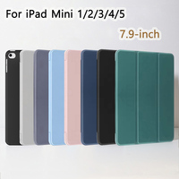 For iPad Mini 5 2019/ Mini 4 3 2 1 7.9 inch, Soft Silicone Shell Trifold Stand Folio Smart Case for iPad Mini 5 4 3 2 1
