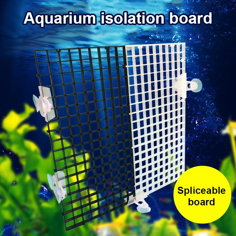 30x15cm 30x30cm Grid Divider Plate Detachable Spliceable Fish Tank Isolation Plate Upper Cover Net Bottom Filter For aquarium