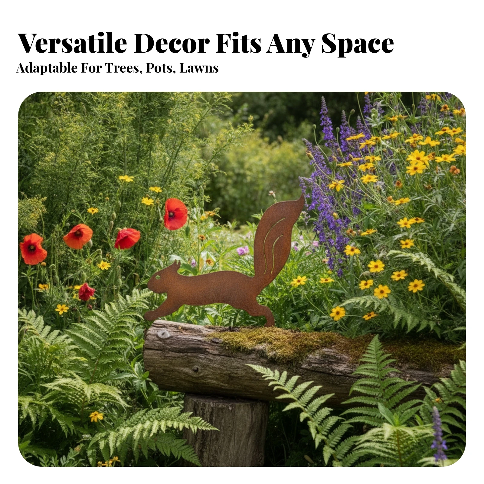 Flat Canine Sign Acrylic Canine Ornament Rust-Brown Finish Shatterproof Easy to Hang Garden Decor