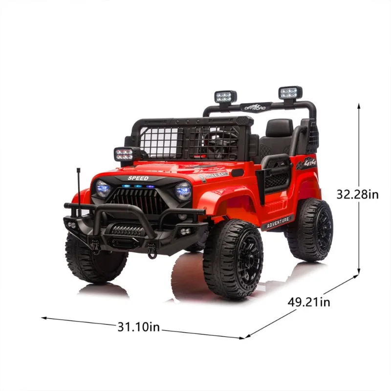 Coche todoterreno rojo, vehículo de Control remoto a escala 1:12, juguete de carreras de alta velocidad 4WD para niños y adultos