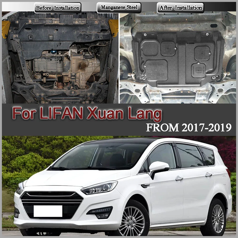 For LIFAN Xuan Lang 2017-2019 1.8T Car Accessories Black Under Engine Guard Mudguard Board Splash Shield Mud Fender Plate Panel