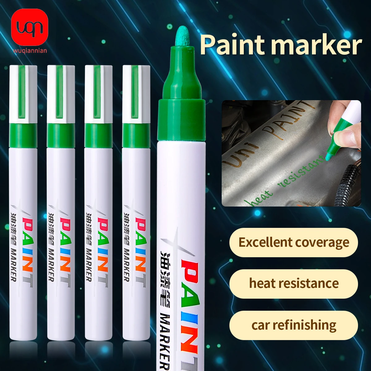 

1 Piece of Japanese 855 Paint Pen Touch-up Pen 8-color Waterproof Industrial Non-fading Tire Marker Permanent Paint Pen