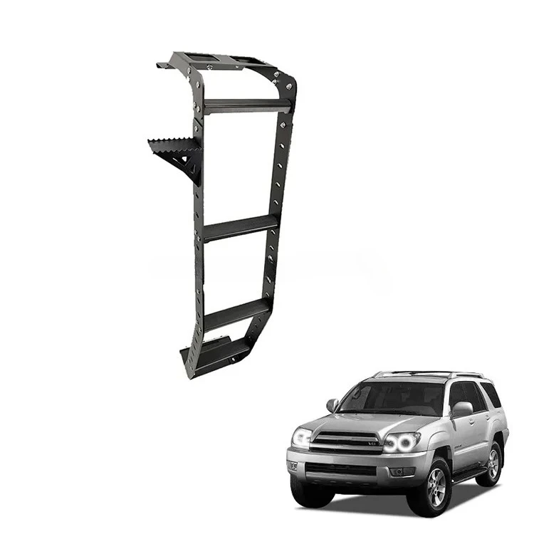 Rear Tailgate Ladder for Toyota 4Runner 2003-2009 Roof Rack Access Step, 4x4 Off-Road Steel Exterior Climbing Accessories