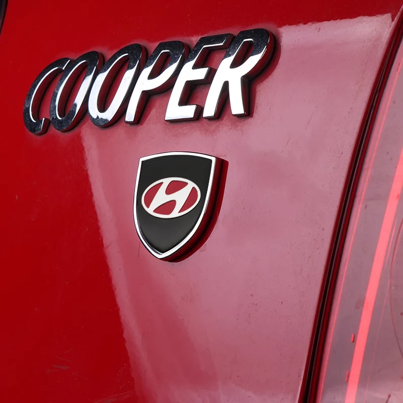 ثلاثية الأبعاد التصميم جسم السيارة الجانب الجذع درابزين درع معدني ملصق ملحق لشركة هيونداي i10 فيراكروز كريتا مكان فيلوستر جيتز تيراكان #6