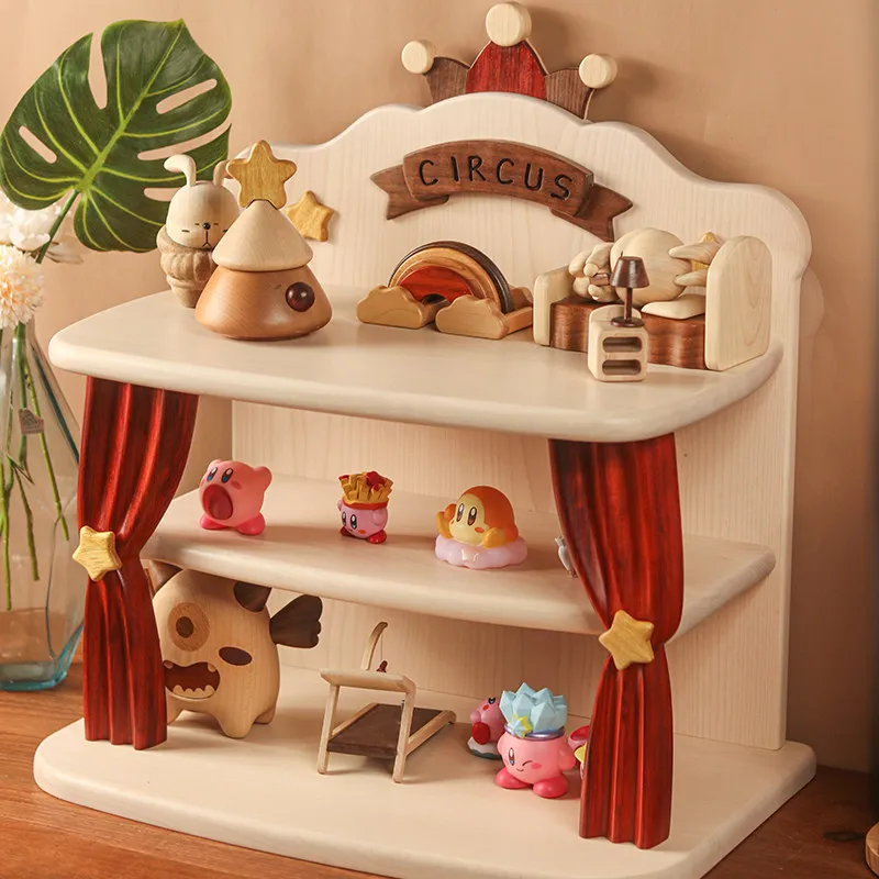 Multi-tier desktop organizer blind box doll storage display rack toy organizer