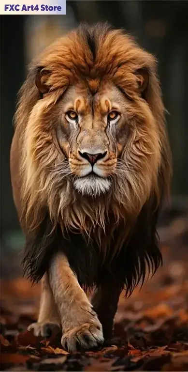 Frameless Ferocious Lion Poster and Prints Modern Wild Animal Art Canvas Painting Wall Art Picture for Living Room Home Decor No