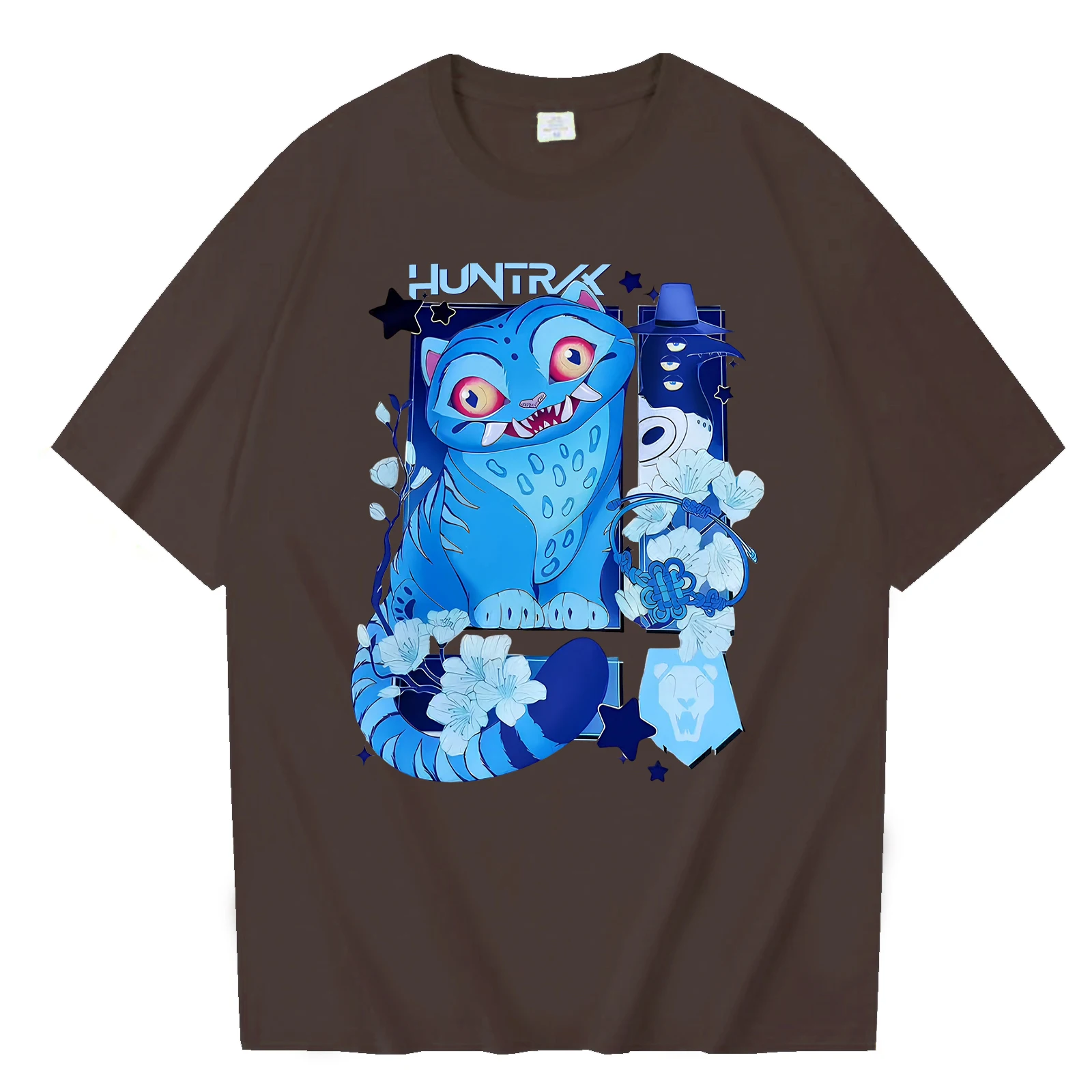 KPop شيطان الصيادين ديربي النمر 2025 فيلم جديد Harajuku س الرقبة قميص غير رسمي هدية قصيرة الأكمام بلايز النساء الملابس Y2K