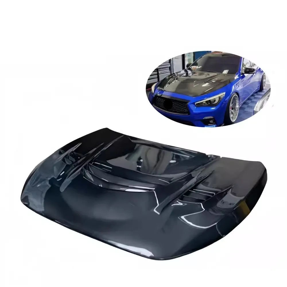 Carbon Fiber Engine Cover for Infiniti Q50 q50s q50l Modified Light Weight Bonnet Body Kit Car Accessories