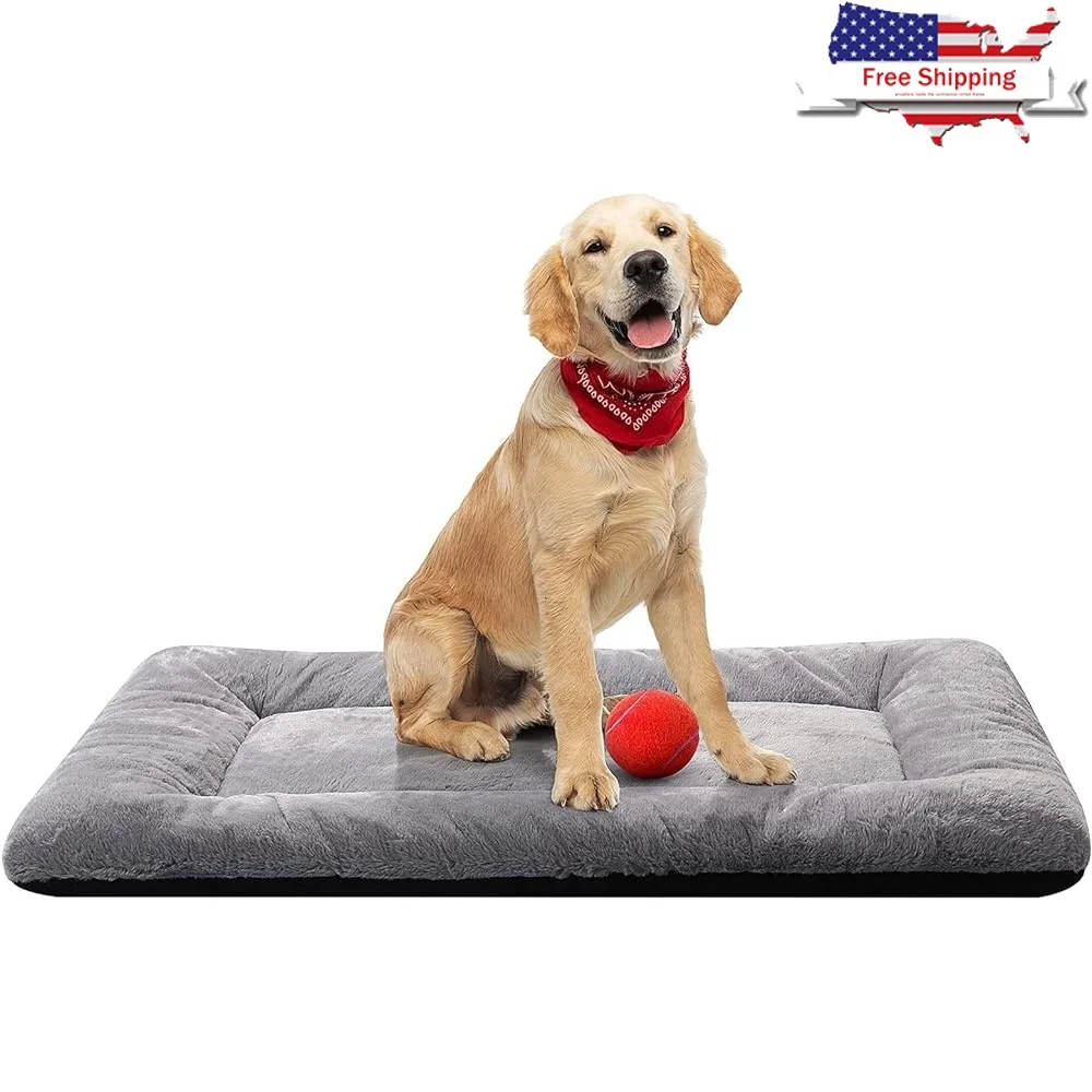

Dog Crate Pad Washable Soft Anti-Slip Cushion Medium Large Breeds Comfortable Sleeping Mat Indoor Outdoor
