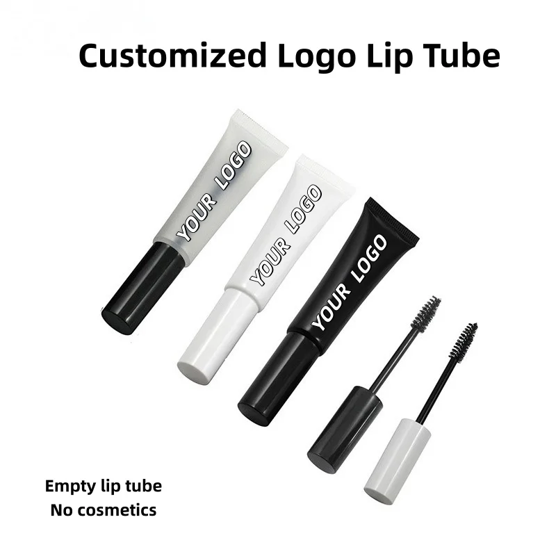 

【Логотип на заказ】50 шт. по индивидуальному заказу 15 мл многоцветный дополнительный косметический шланг с глазком черный маленький пакетный завод по настройке