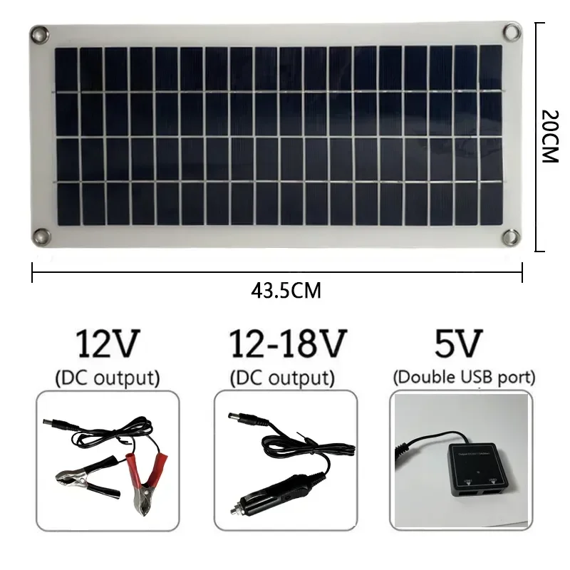 1000W Solar Panel Kit 12V USB charging Solar Cell Board Controller Portable Waterproof Solar Cells for Phone RV Car MP3 PAD