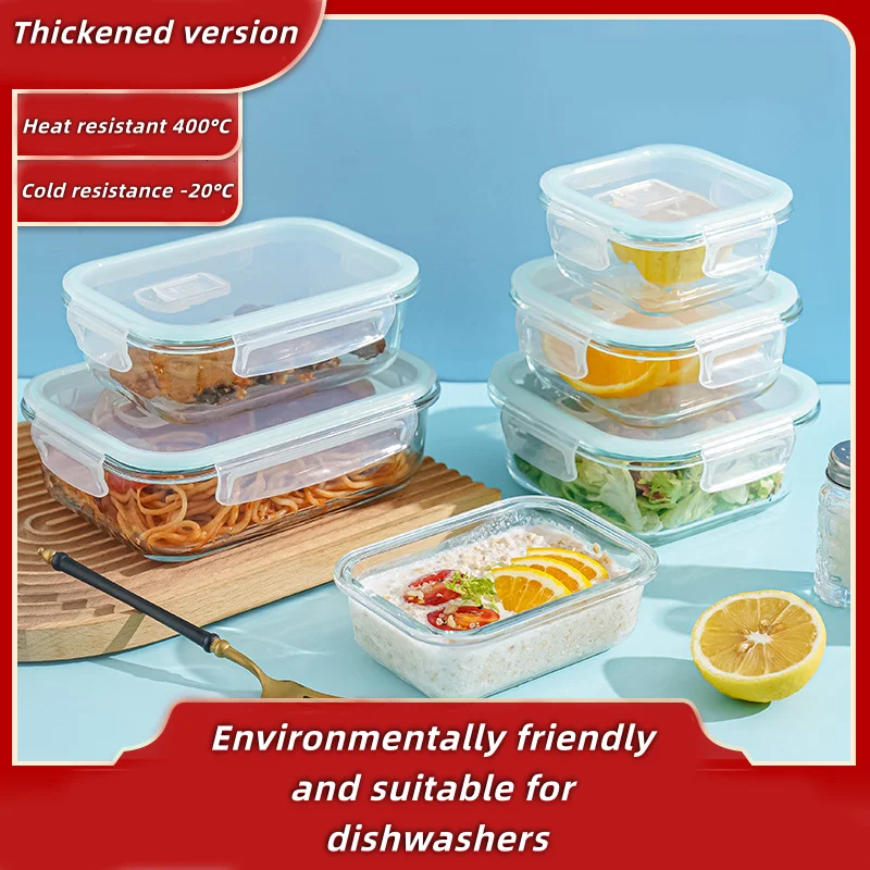 Boîtes de conservation alimentaire en verre, idéales pour la préparation des repas, hermétiques, compatibles micro-ondes, réfrigérateur et lave-vaisselle, sans danger pour les aliments.