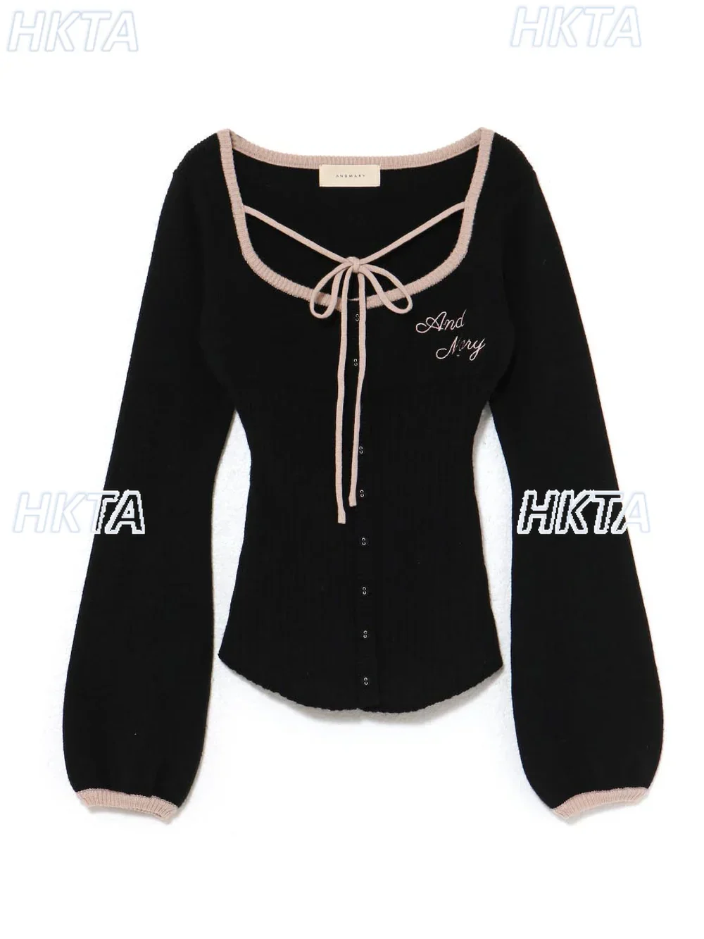 

Новинка осени 2025 года, вязаный свитер с цветными блоками и завязками на талии для похудения, японский нишевый эластичный облегающий вязаный пуловер, футболка