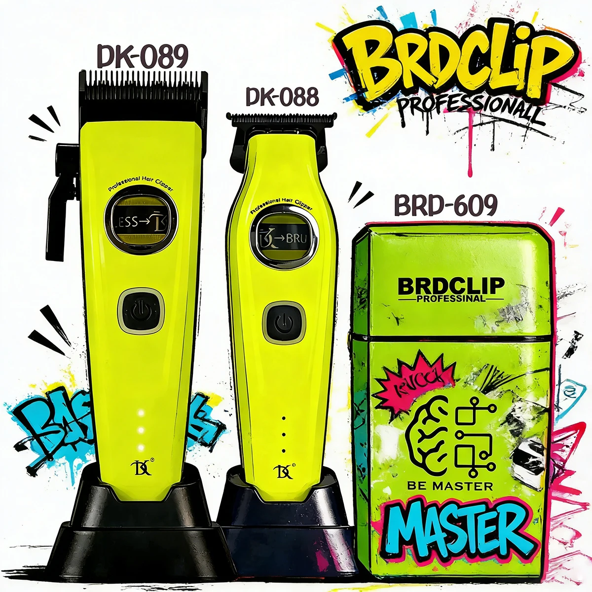 

Professional BRDCLIP Electric razor dual blades 10000RPM DK Hair Clipper TRIMMER 7500RPM External Rotor Motor DLC for Barbers