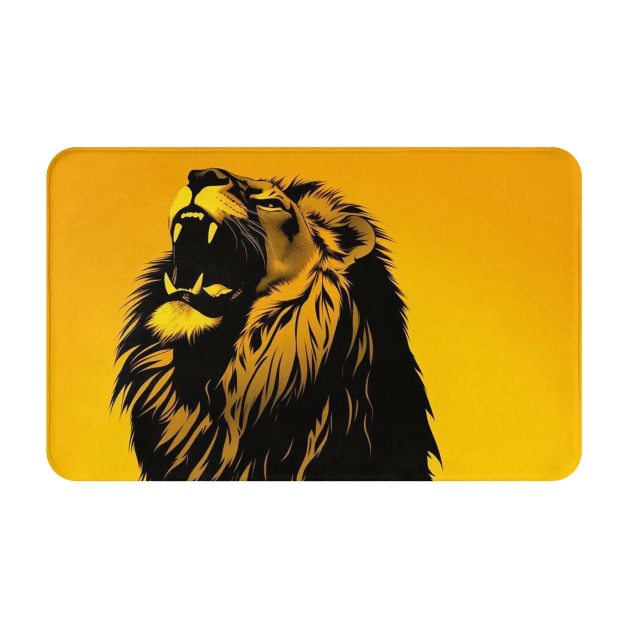Sunset Lion Dark Silhouette Anti-Slip Mat Bathroom  Absorbent Doormat Floor Decoration