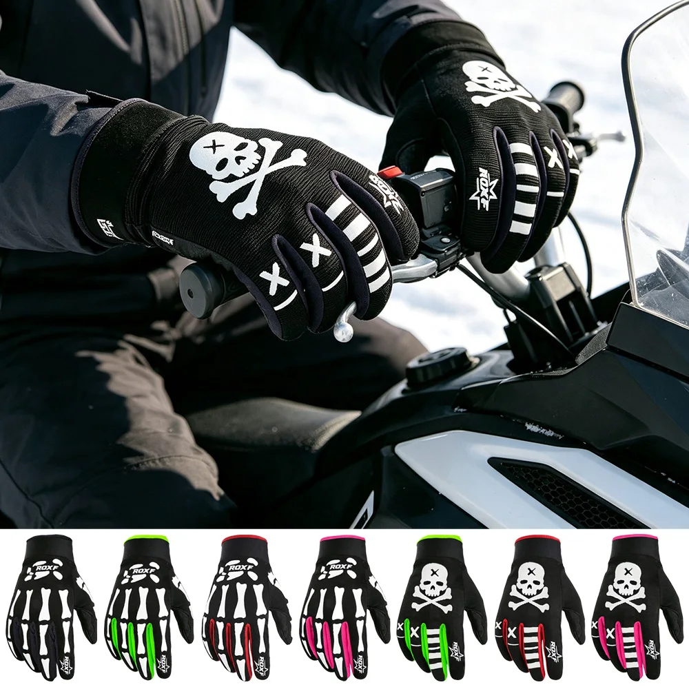 Outdoor Full‑Finger Snowmobile Gloves Sensitive Touch Breathable Adjustable Strap For Snowmobile Equestrian Motocross Baseball