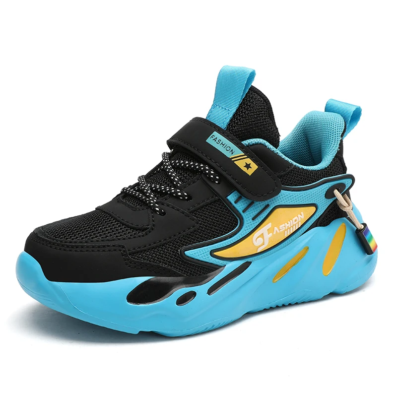 Nuove scarpe sportive da corsa traspiranti in rete 2024 bambini ragazze taglia 26-34 Sneakers per bambini per ragazzi scarpe da basket Casual piatte