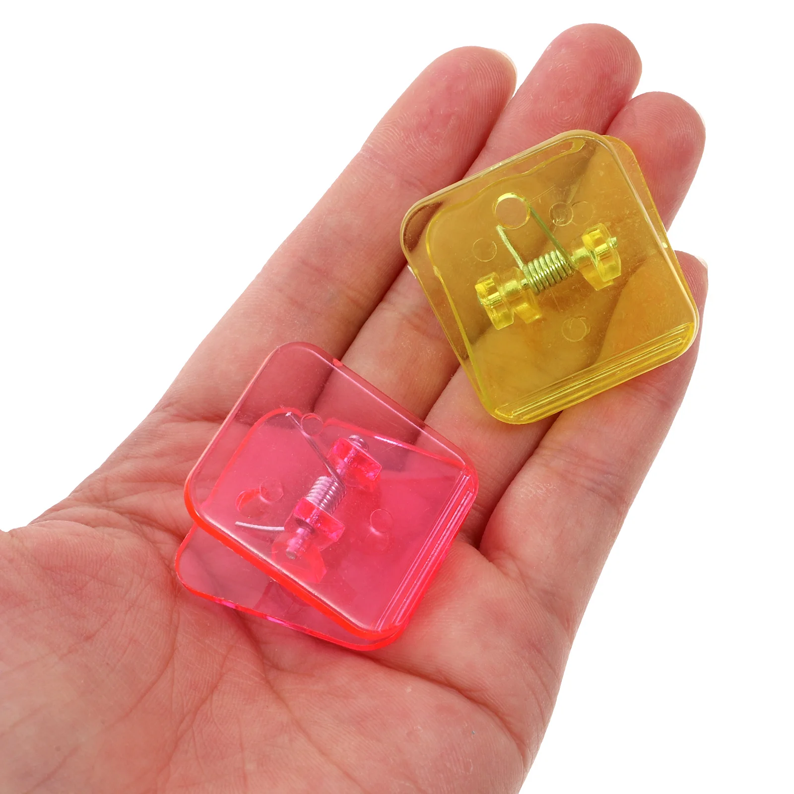 14 Pcs Transparent Folder Binder Clips Trumpet Stationery Journal Photo Paper Portable Work