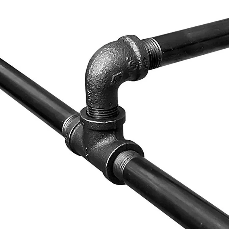 2 Pcs Industrial Pipe Clothes Rack Heavy Duty Rustic Detachable Wall Mounted Clothing Rack Multi- Hanging Rod for Closet Storage