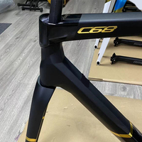 Black Gold C68 Disk Carbon Frame Road Bicycle Frameset And Handlebar T1100 UD C68 Frames Disc Brake Size 455 485 510 Avaiable