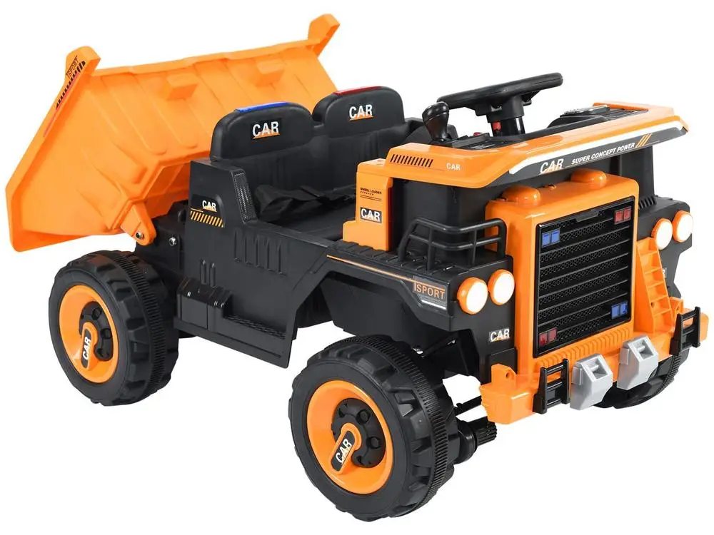 Caminhão Elétrico Preto e Laranja Bandeirante