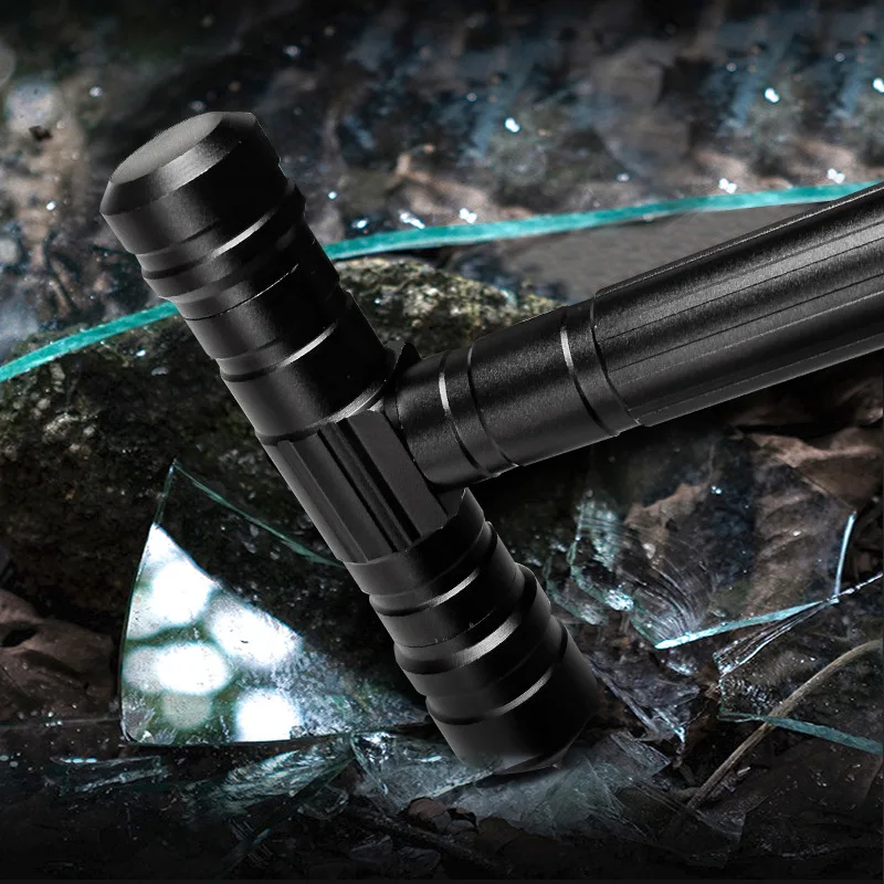 Multifunctionele wandelstok Man Outdoor Camping Klimmen Bergwandelen Tactische opvouwbare trekkingstok