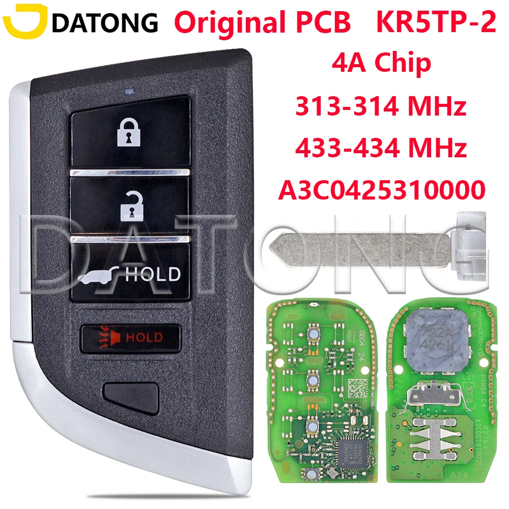

Чип Datong 4A KR5TP-2 313/433 МГц OEM PCB A3C0425310000 72147-TYA-A21, бесключевой автомобильный ключ для Acura RDX MDX 2022 2023 2024