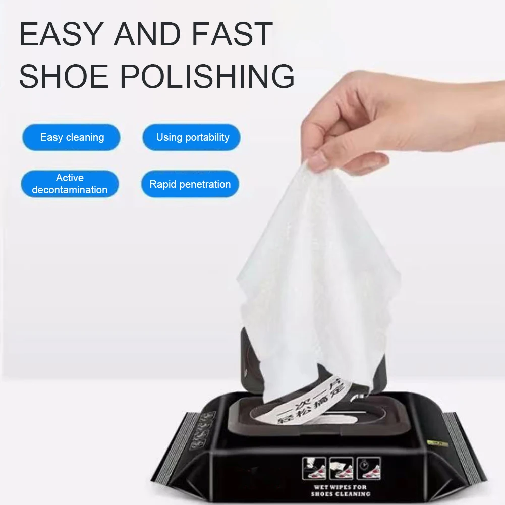 No Rinses Cleaning Wipe For White Shoes Lightweight Shoes Cleaner Cloth For Sneakers