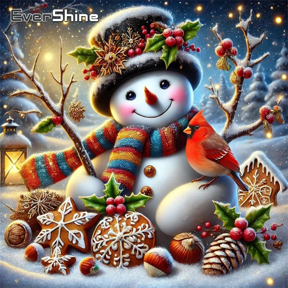 Evershine DIY Diamant Malerei Schneemann Winter Muster für Erwachsene Anfänger Stickerei Landschaft Neue Ankunft Mosaik Handwerk