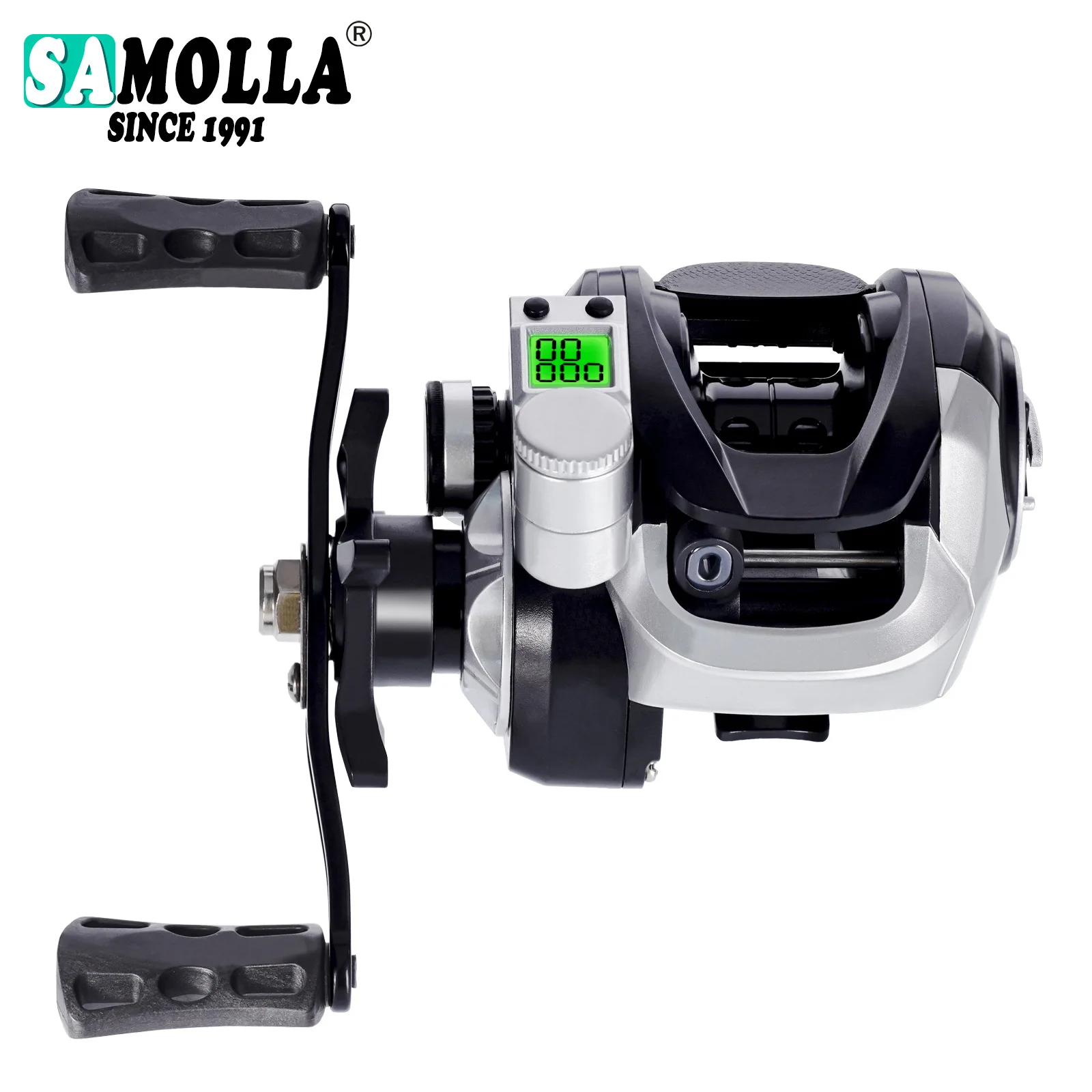 Led Screen Electronic Fishing Reel Baitcasting High Speed 7.2:1 10kg Drag Waterproof Saltwater Jigging Cast Drum Wheel Casting