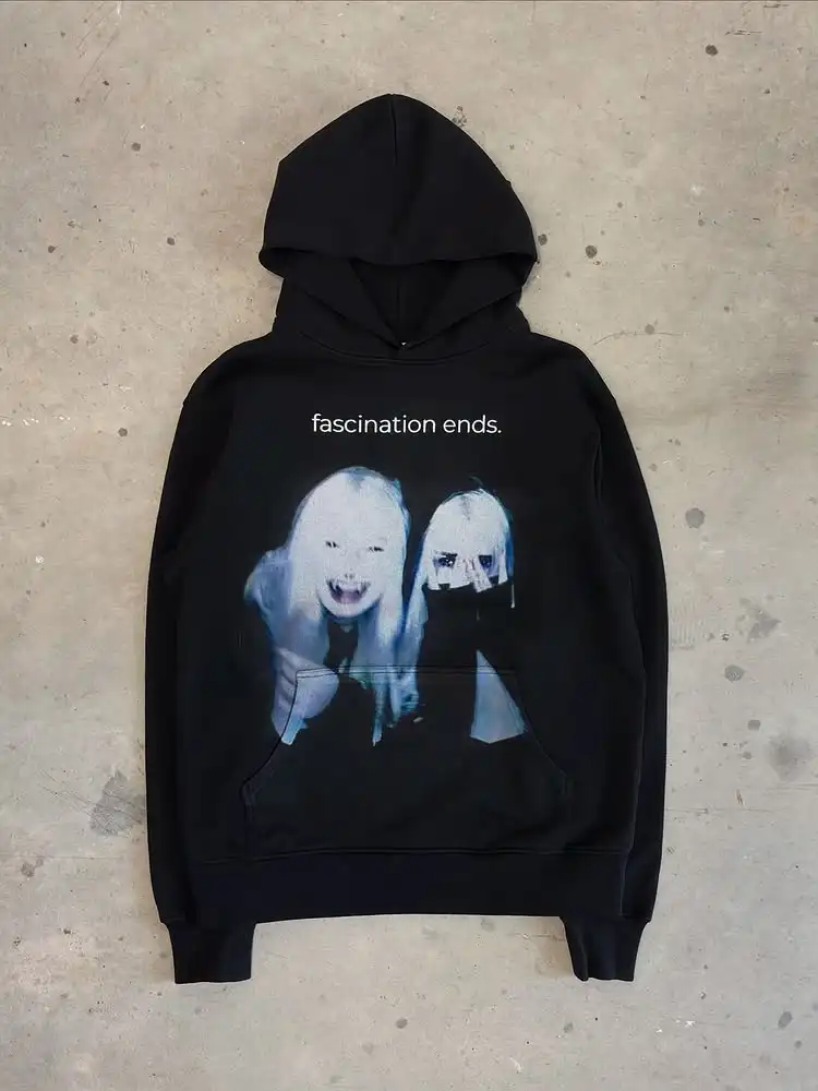 Street New Gothic Punk Letter Pattern Harajuku Sweatshirt Long Sleeved Hoodie for Men and Women Casual Pullover Tops Y2k Hoodies