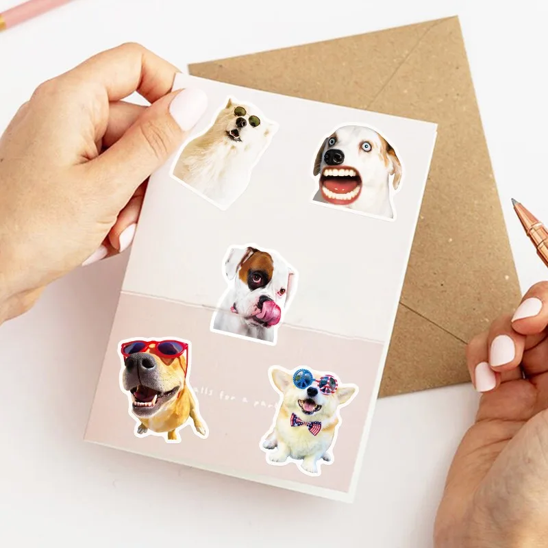 10/25/50pcs Mixed Cute Pet Dog Meme Stickers Retriever Shiba for DIY Suitcase Water Bottle Phone Laptop Guitar Car Skateboard