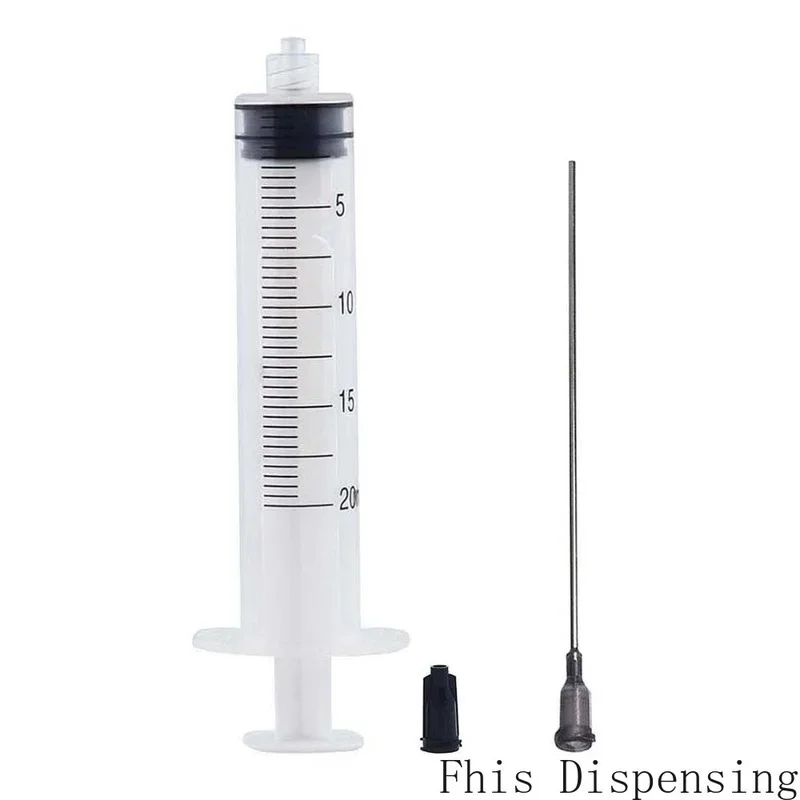 20ml 20cc Syringe Luer Lock UP+16G Blunt Tip Needle Length 10cm Pack of 3