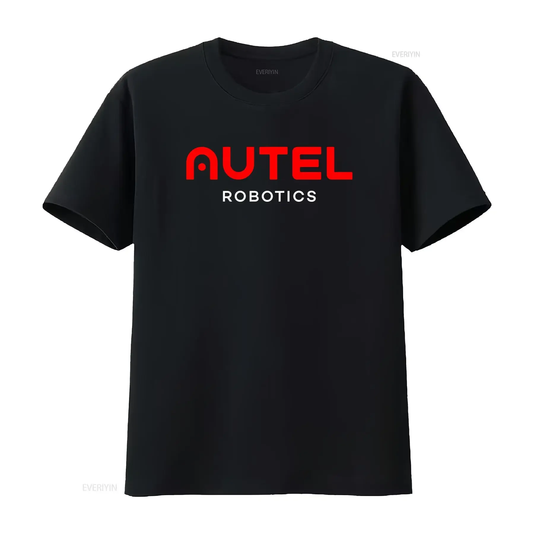 Autel Robotics Logo Men's Black T Shirt Available in Sizes S to 5XL vintage Washed Top For Everyday Wear Casual Stretched
